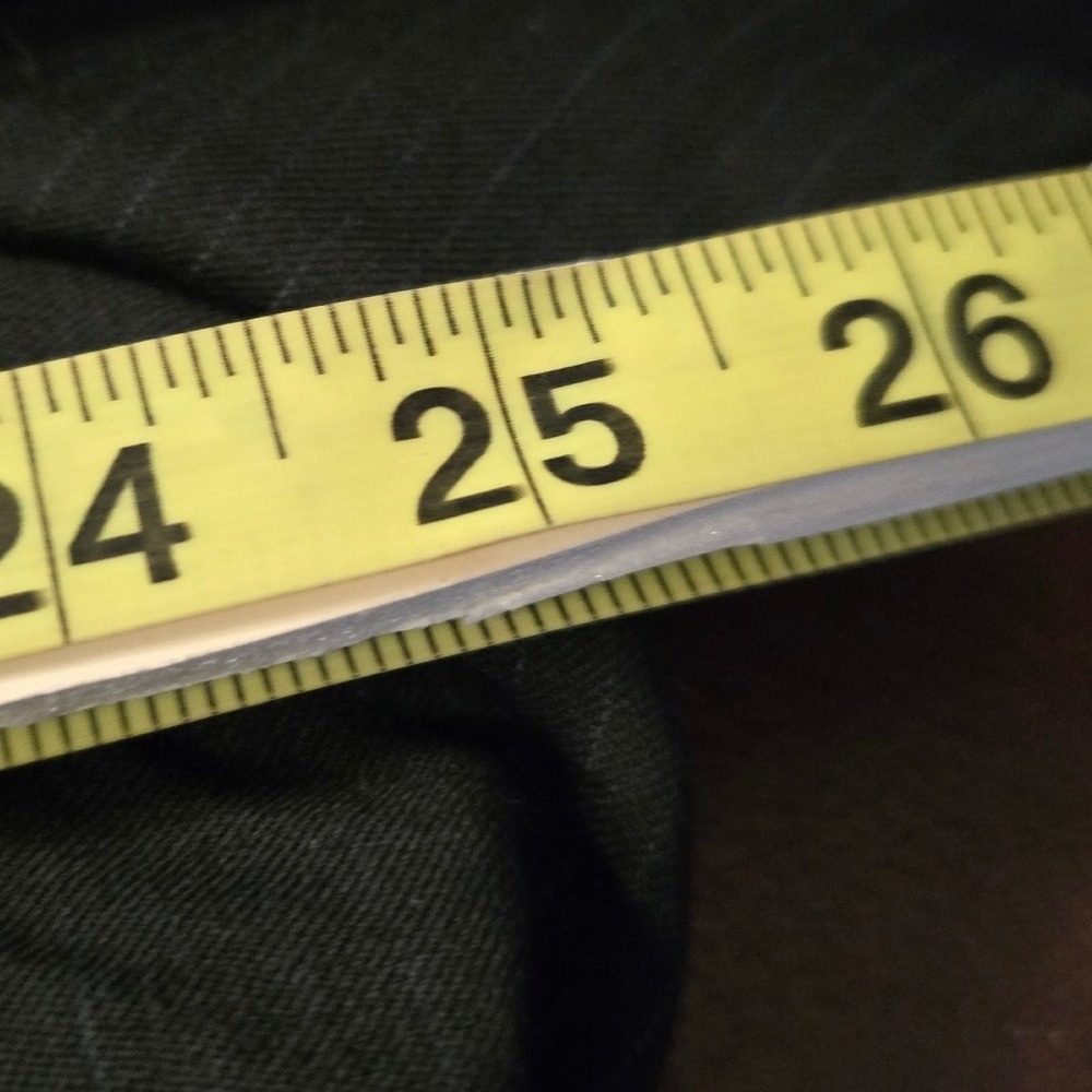 Concepts by Claiborne Mens 50R Wool Pinstripe Suit Black Blue Two Piece 50 R - Picture 4 of 12